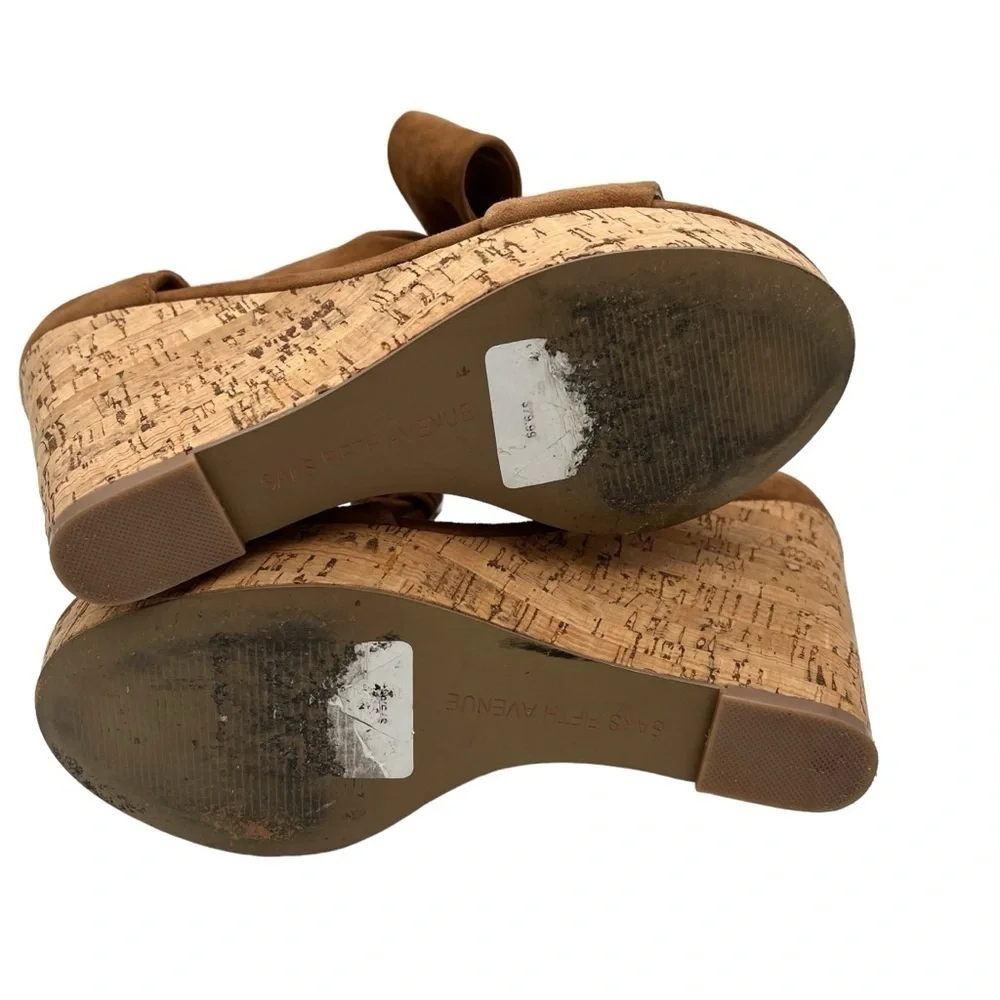 Saks Fifth Avenue McKenna Suede Platform Wedge Sandals